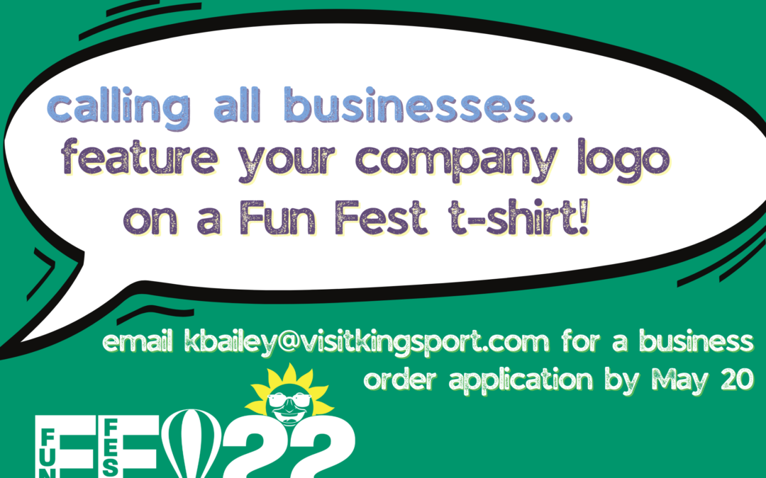 Promote your business on your Fun Fest T-Shirt!